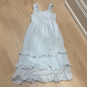 Abercrombie Kids Girls Light Blue Ruffle Tiered Sundress